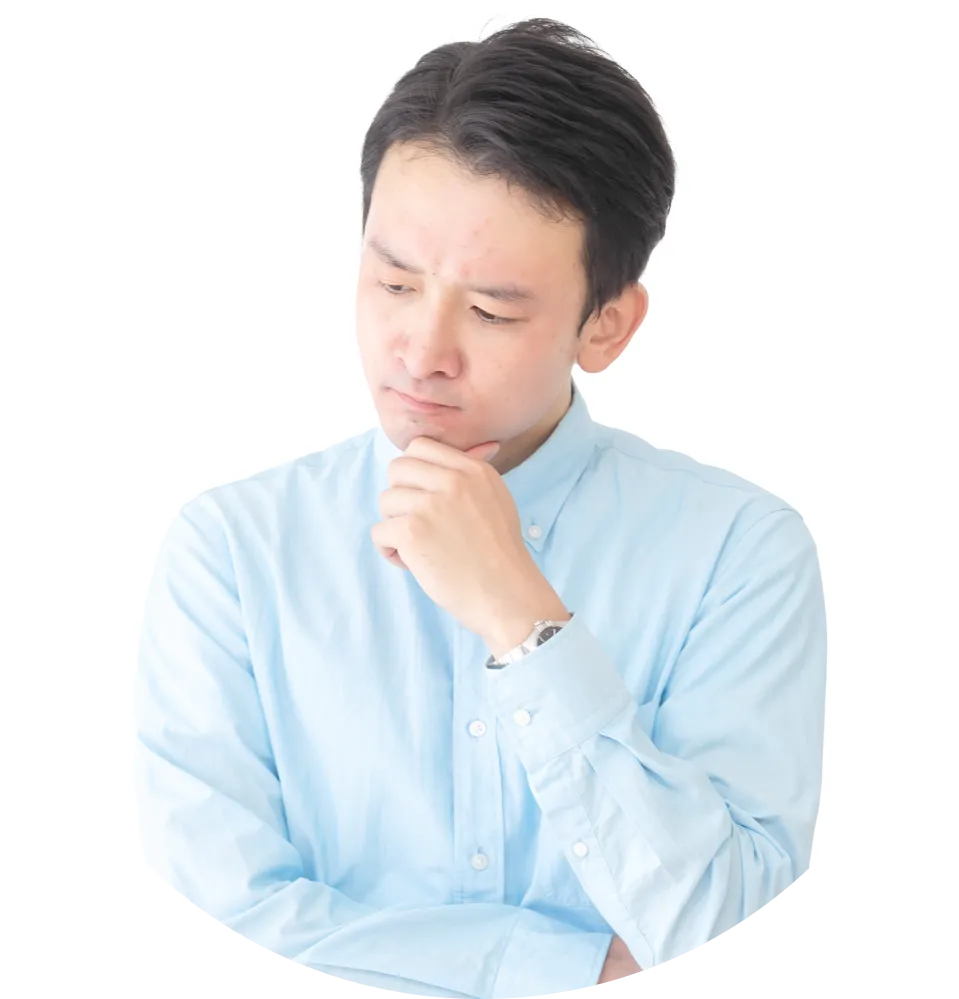 悩んでいる男性